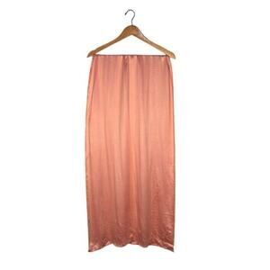 INC Satin Scarf Peach Rectangle Gold Studs Raw Hem Rayon Elegant Glam NWT